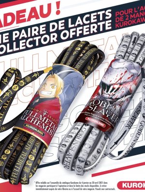 Paire de lacet collector FULLMETAL ALCHEMIST (offert sous condition)