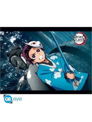 DEMON SLAYER - Poster "Tanjiro & Urokodaki" (52x38)