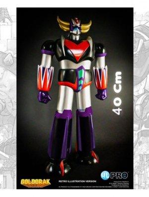 FIGURINE GOLDORAK - GOLDORAK RETRO ILLUSTRATION LOGO FRANCAIS (40CM)