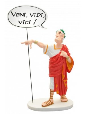FIGURINE COLLECTION ASTERIX: CÉSAR BULLE "VENI, VIDI, VICI !"