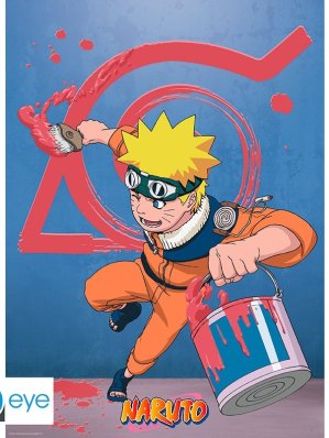 POSTER NARUTO: NARUTO ET EMBLEME KONOHA