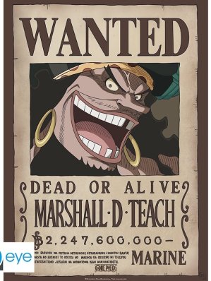 ONE PIECE - POSTER «WANTED BLACKBEARD» (52X38)