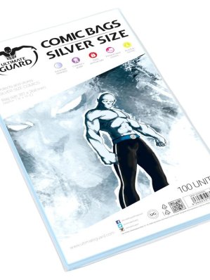 COMIC BAGS OU MANGA DELUXE REFERMABLE SILVER SIZE PREMIUM PROTECTION (X100) 18X27CM