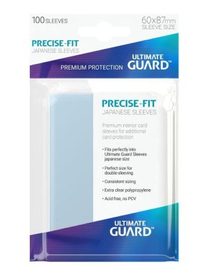 SLEEVES PRECISE FIT FORMAT JAPONAIS 60X87MM (X100)