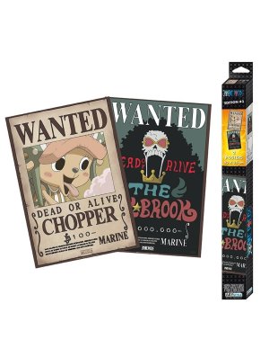 ONE PIECE - SET 2 CHIBI POSTERS - WANTED BROOK & CHOPPER (52X35)