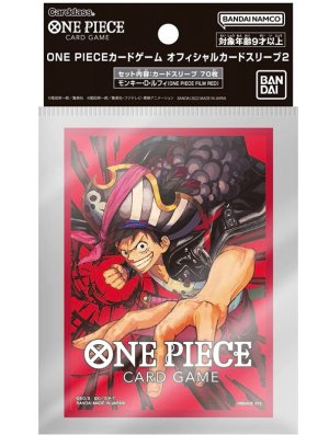 SLEEVE ONE PIECE CARD GAME - V2- LUFFY RED