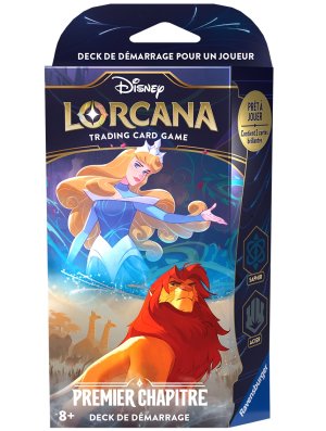 DISNEY TCG LORCANA - DECK DE DEMARRAGE (SAPHIR/ACIER) - AURORE ET SIMBA