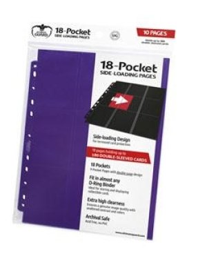 ULTIMATE GUARD 18-POCKET PAGES SIDE-LOADING VIOLET (10)