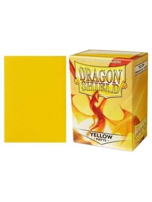 DRAGON SHIELD - 100 PROTEGE-CARTES STANDARD MAT - JAUNE