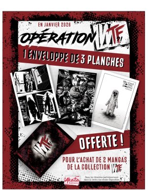 ENVELOPPE AVEC 3 PLANCHES MANGAS WTF AKATA