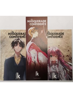 UN EX-LIBRIS ALEATOIRE ET UN MARQUE-PAGES MASQUERADE CONFIDENCE