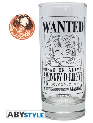 ONE PIECE - VERRE "LUFFY WANTED"