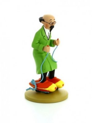 TINTIN - TOURNESOL PATINS A MOTEUR - FIGURINE RESINE