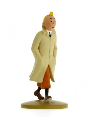 TINTIN - TINTIN EN TRENCH - FIGURINE RESINE