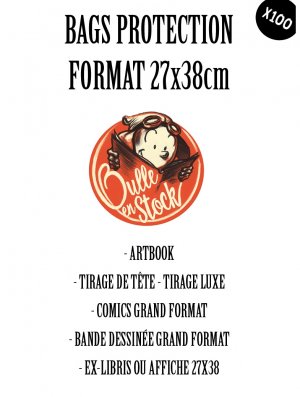 POCHETTES FORMAT 27X38CM (BAGS X100) AVEC RABAT REFERMABLES 