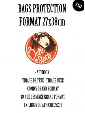 POCHETTES FORMAT 27X38CM (BAGS X50) AVEC RABAT REFERMABLES