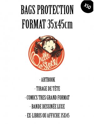 POCHETTES FORMAT 35X45CM (BAGS X50) AVEC RABAT REFERMABLES