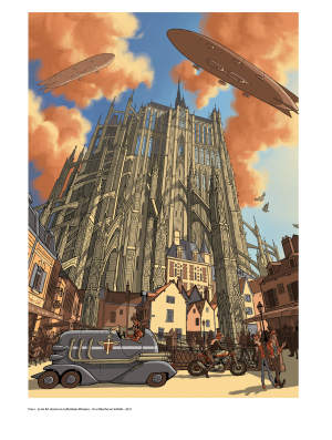 AFFICHE FRACO 800 ANS DE LA CATHEDRALE D'AMIENS