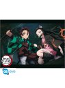 DEMON SLAYER - POSTER "TANJIRO ET NEZUKO POSITION DE COMBAT" (52X38)