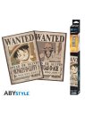 ONE PIECE - SET 2 CHIBI POSTERS - WANTED LUFFY & ACE (52X35)
