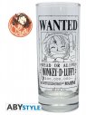 ONE PIECE - VERRE "LUFFY WANTED"